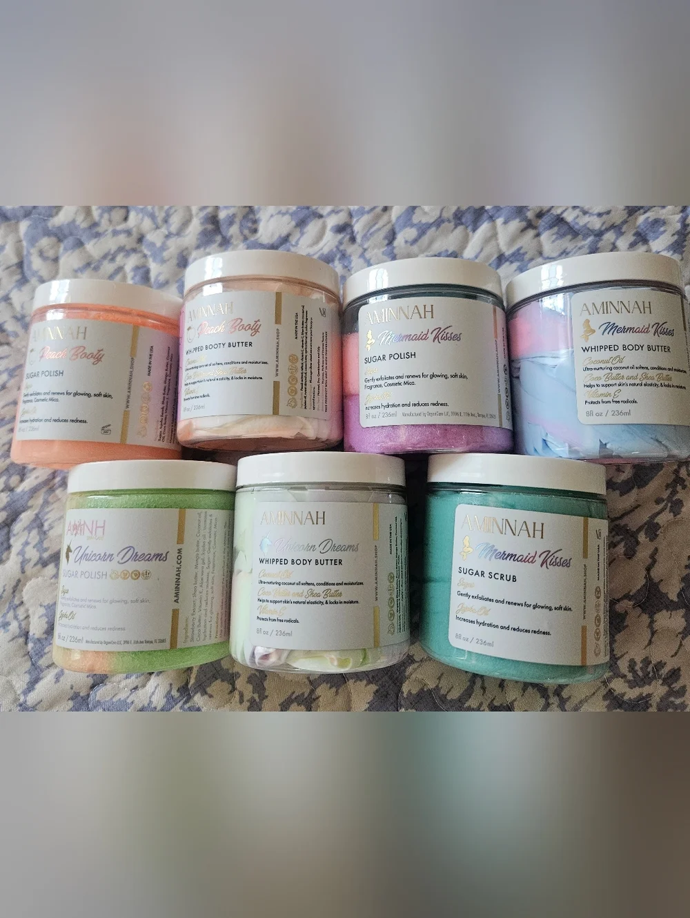 AMINNAH Mermaid Kisses Sugar Scrub - Teal Green